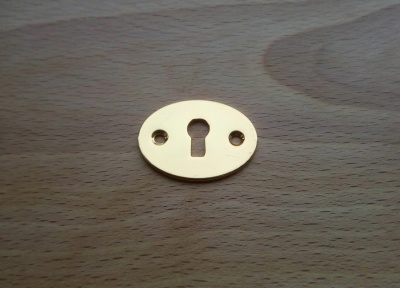 Small Oval Box Escutcheon - gold finish